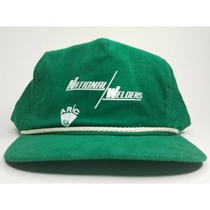 Vintage National Welders ARC Made in USA AmeriCap Corduroy Snapback Hat Cap